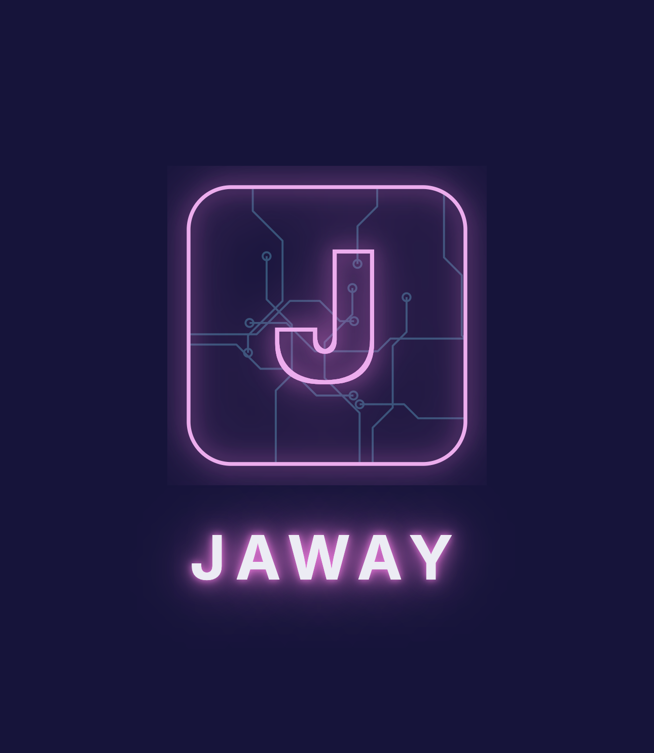 Jaway neon chip mark and wordmark